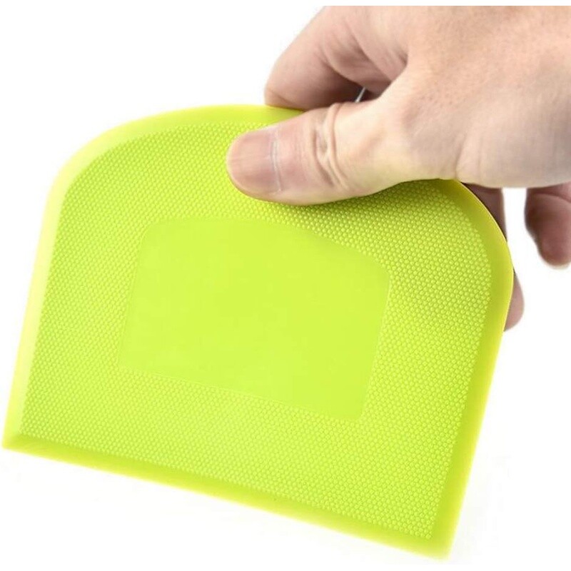 Food Safe Plastic Dough Scraper Set Multipurpose Kitchen Tool 2 Pieces New gallery