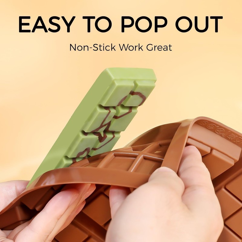 Food-Grade Silicone Deep Chocolate Mold - Perfect for Dubai Pistachio & Treats gallery