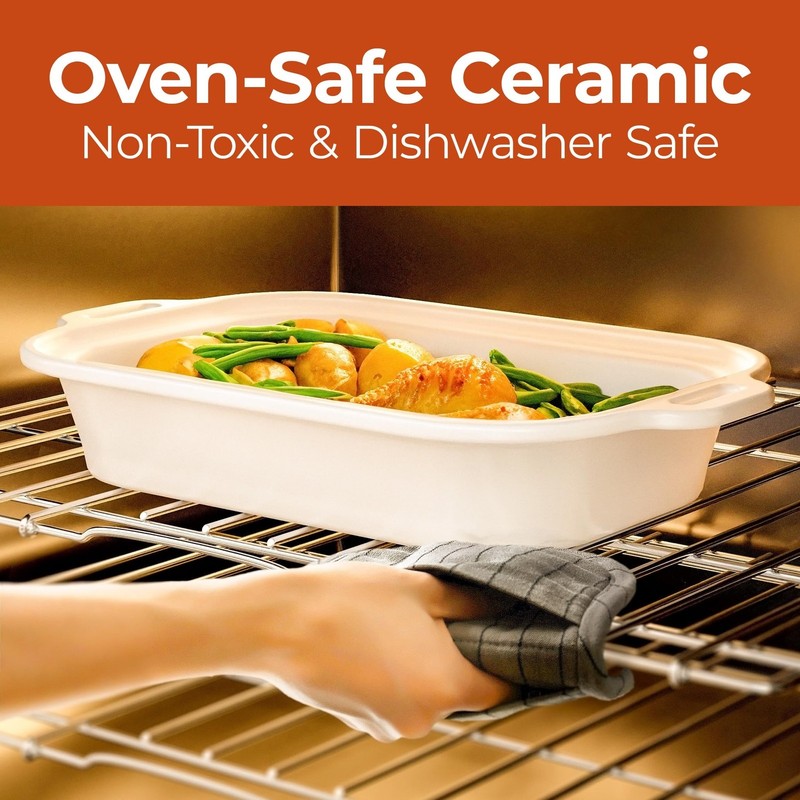 Magnifique 4 Quart Casserole Digital Slow Cooker, Premium Ceramic Bakeware fo... gallery