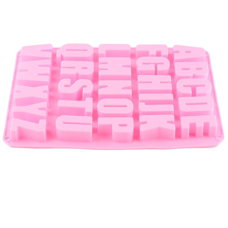 26 Cavities Silicone Letter Molds Alphabet Template Molds for Chocolate Candy gallery