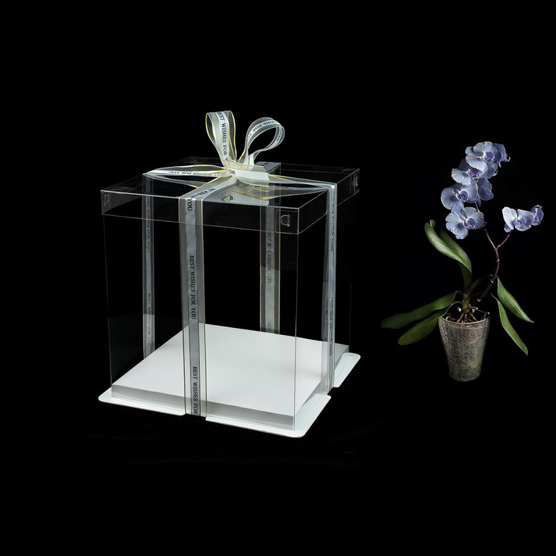 Clear Cake Box 8Pcs Tall Cake Box Treat Boxes Cake Transport Container Tall Cake gallery