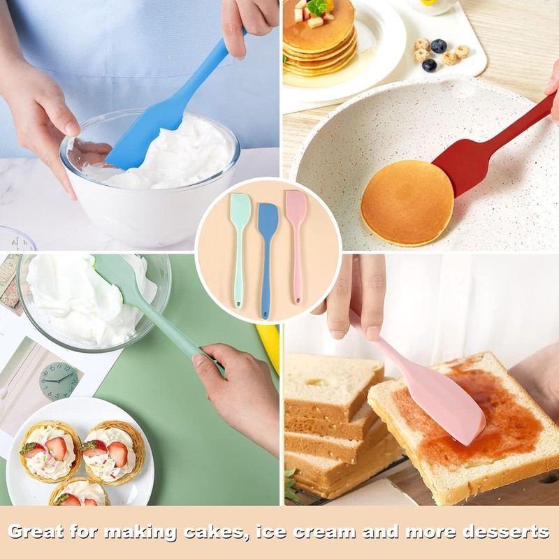 Silicone Spatula Set 6 Pa 8.5 inch Small Rubber Spatula Heat Resistant gallery