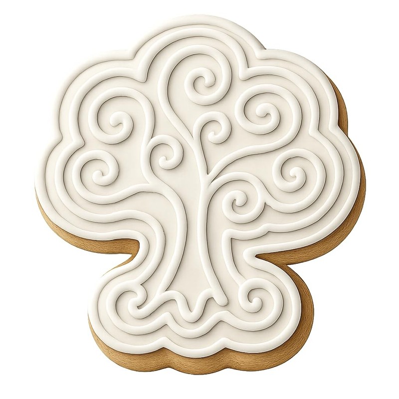 Whimsical Tree of Life Cookie Cutter & Stamp, Fondant & Clay - 4x3.5 gallery