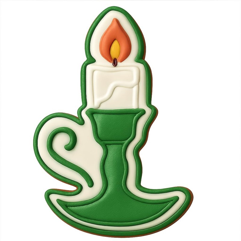 Dramatic Candlestick Cookie Cutter & Stamp, Fondant & Clay - 1.5x4 gallery
