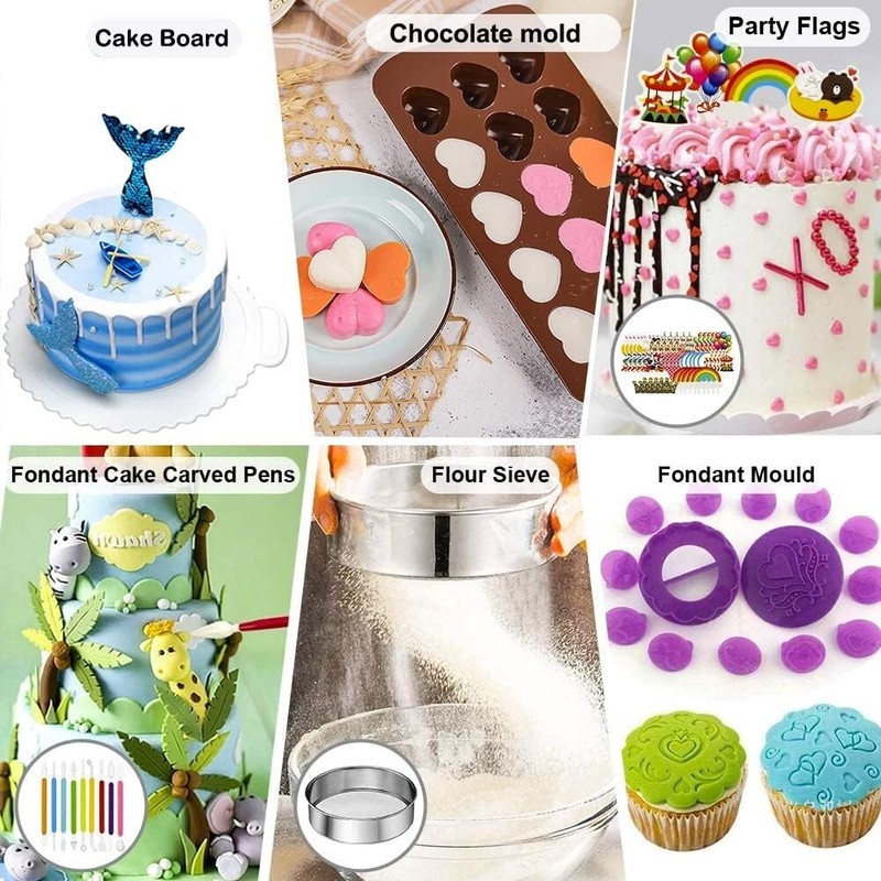 678 PCS Cake Decorating Kit, Cake Decorating Supplies Kit with Cake Carrier,S... gallery