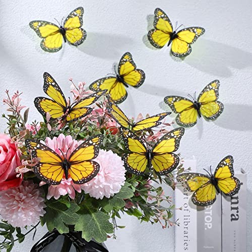 Syhood Pieces Monarch Butterfly Decorations Halloween Butterfly Wall 24 Yellow gallery