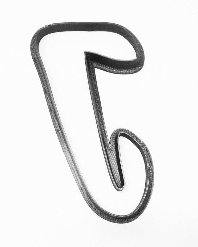 LETTER J UPPERCASE FANCY STYLIZED FONT ALPHABET SPECIAL COOKIE CUTTER USA PR3337