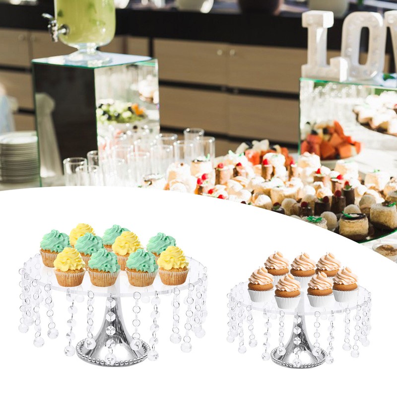 4*cake Stand Set Round Metal Plates For Dessert Cupcake Candy Display Detachable gallery
