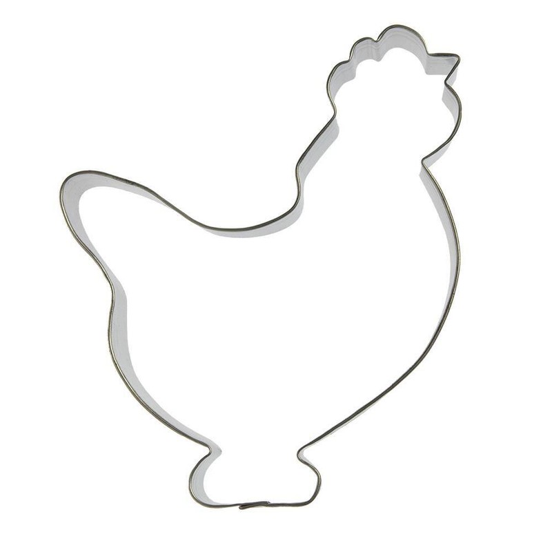 Rooster Chicken 5'' Cookie Cutter Metal Freshies Farm Animal Hen Birthday Party
