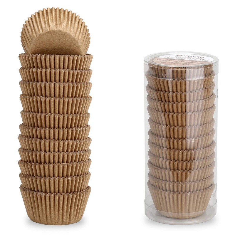 Natural Mini Cupcake Liners 300-Count Odorless Greaseproof Paper Muffin gallery