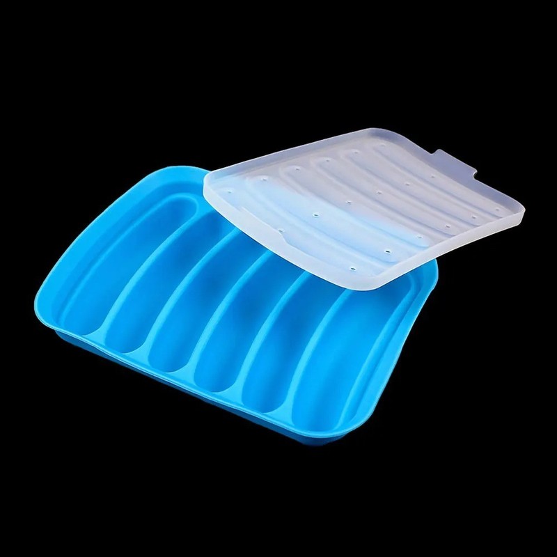 Silicone Sausage Mold DIY Hot Dog Maker with Lid Baby Food Baking Tool