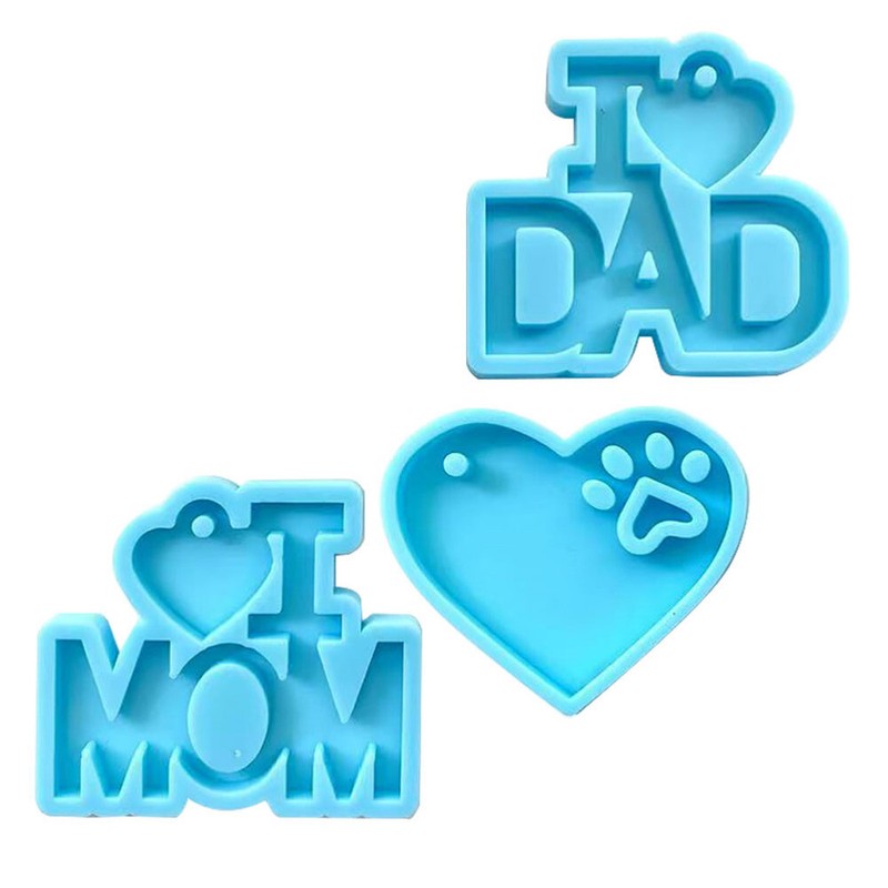 3pcs DIY silicone mold Silicone Father' Day Jewelry Jewelry Making gallery