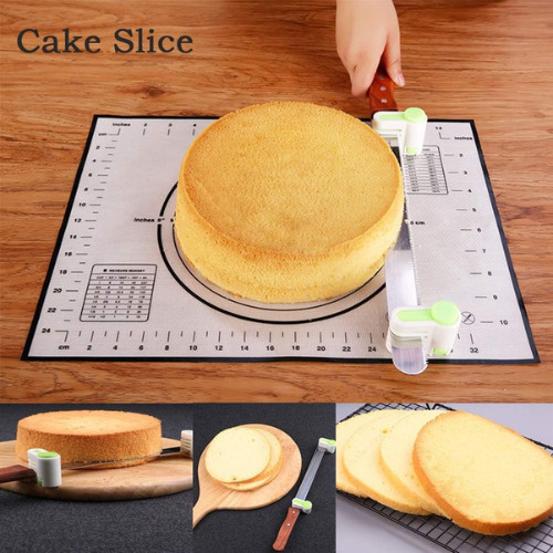4 Pack Adjustable Cake Slicer Leveler Set, 5-Layer Cake Cutting Guides gallery