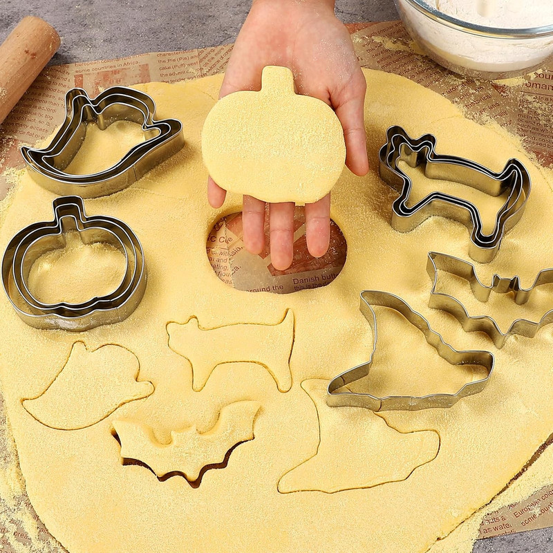 Halloween Cookie Cutters Set - 15 Pcs Stainless Steel Holiday Cookie Cutter with gallery