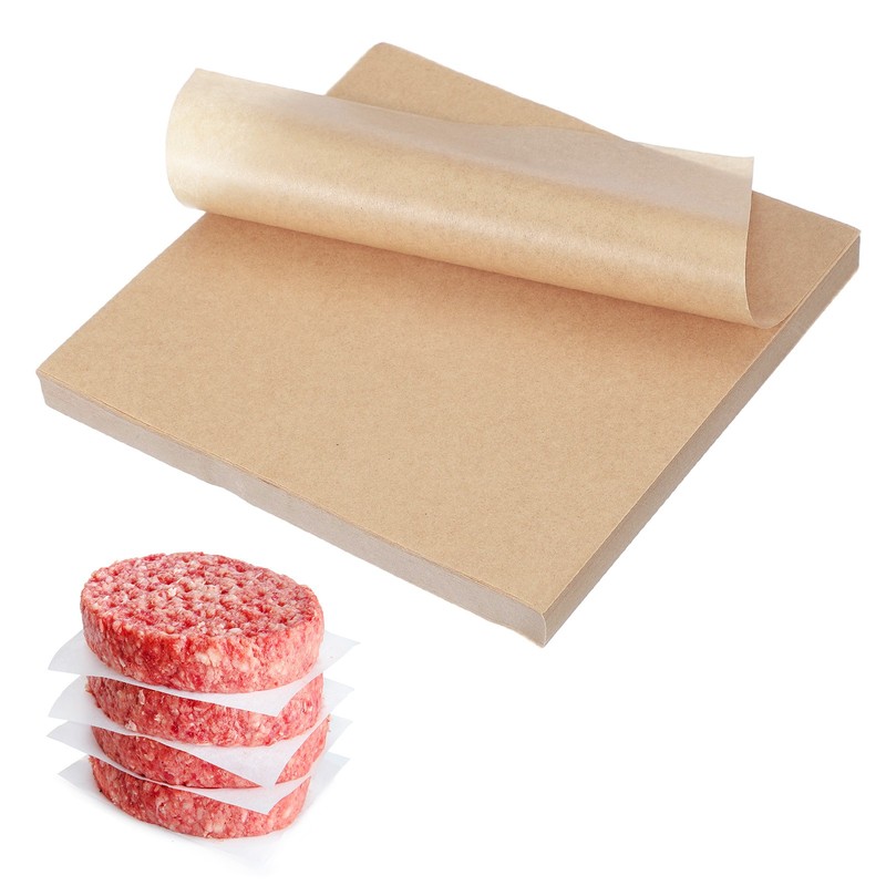 250 Pcs Parchment Paper Baking Sheets Squares, 6″ Non Stick Paper, Wood Color