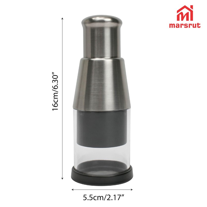 Pressed Garlic Chopper Stainless Steel, Mini Manual Masher One Size, Silver gallery