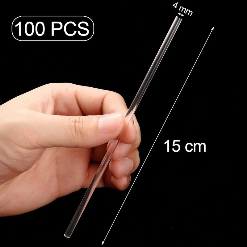 100 Pcs Acrylic Lollipop Sticks 6 Inch Clear Cake Pops Sticks Reusable Candy ... gallery
