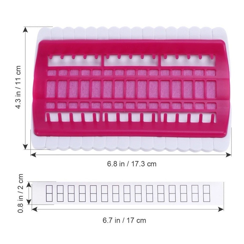 Brick Pattern Fondant Embosser Cutter, Easy Clean Plastic, Pink/White 6.8x4.3" gallery