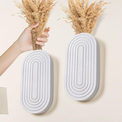 2PCS Wood Wall Planter for Indoor Plants, Wooden Hanging Planter for Dried gallery