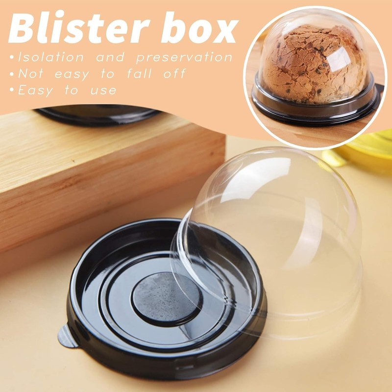 25pcs Clear Plastic Mini Cupcake & Dessert Containers, Dome, Eco-Friendly gallery