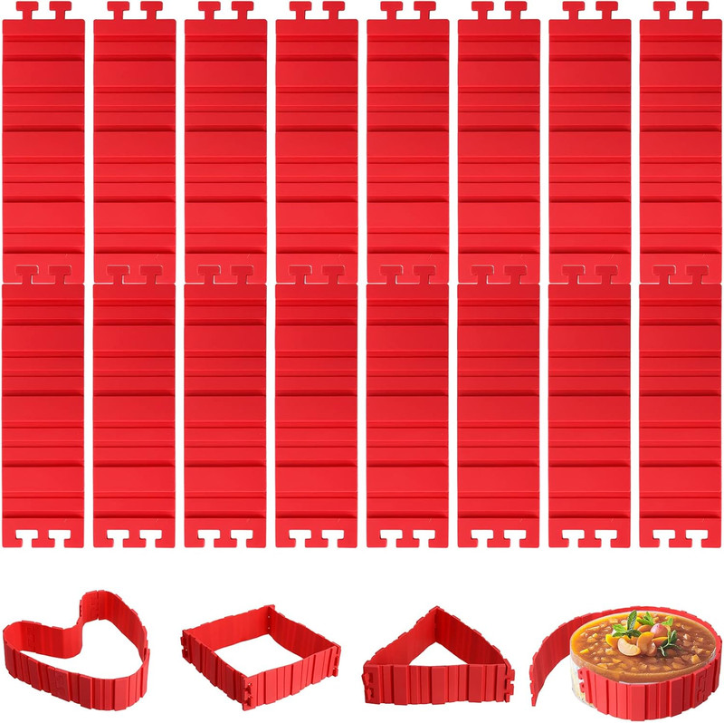 16 Pack Silicone Cake Mold Magic Bake Snake, Silicone Cake Shapers for DIY round