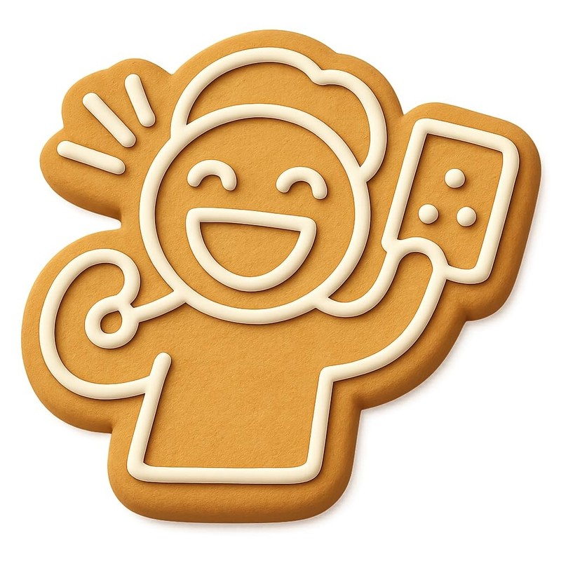 Excited Mahjong Winner Cookie Cutter & Stamp, Fondant & Clay - 4x3.5 gallery