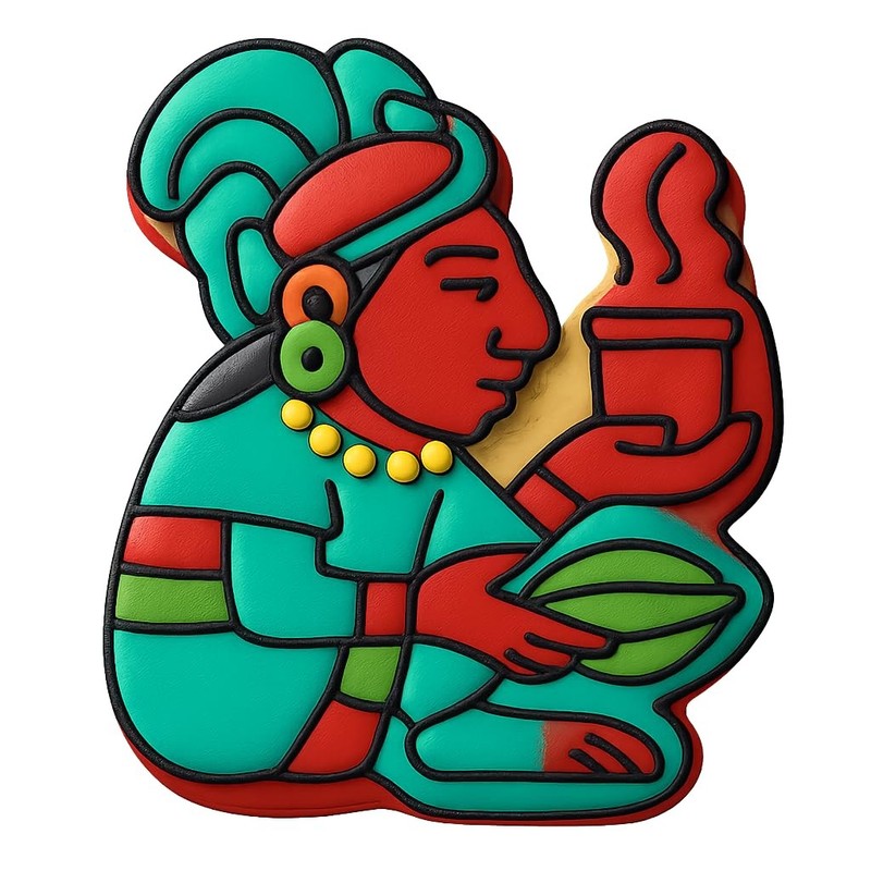 Mayan Chocolate God Cookie Cutter & Stamp, Fondant & Clay Cutter - 3.3x4" gallery