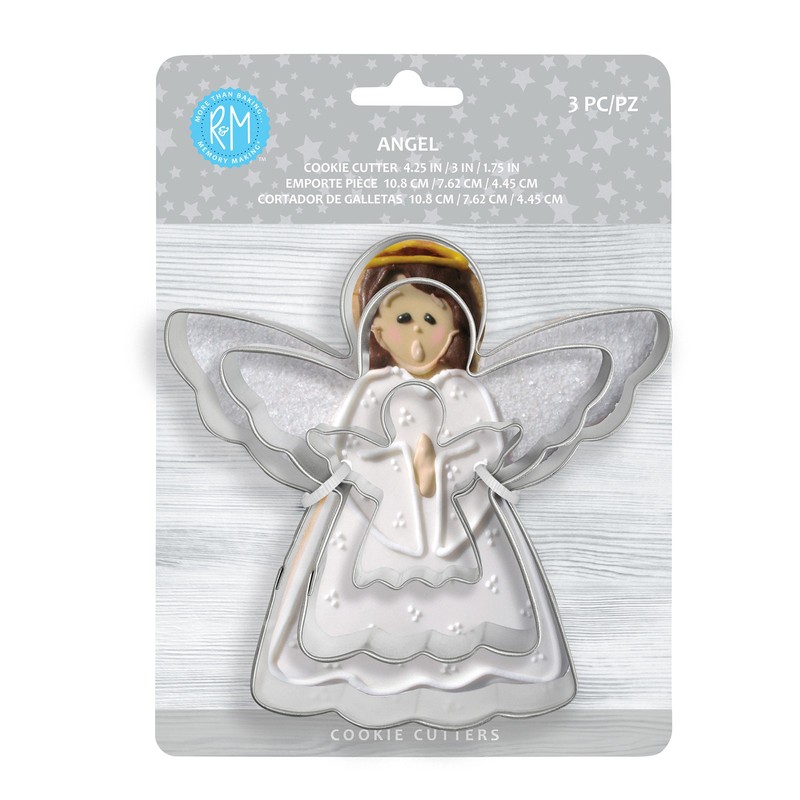R&M International Angel 3 Piece Cookie Cutter Set