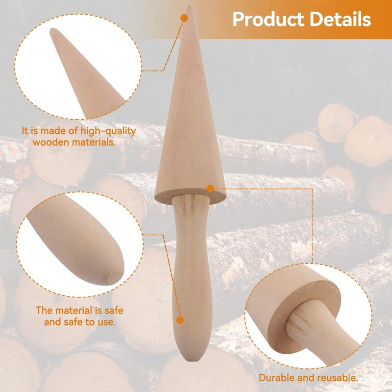 2PCS Pizzelle Roller Ice Cream Cone Mold Cone Roller for DIY Pastry Dessert C... gallery