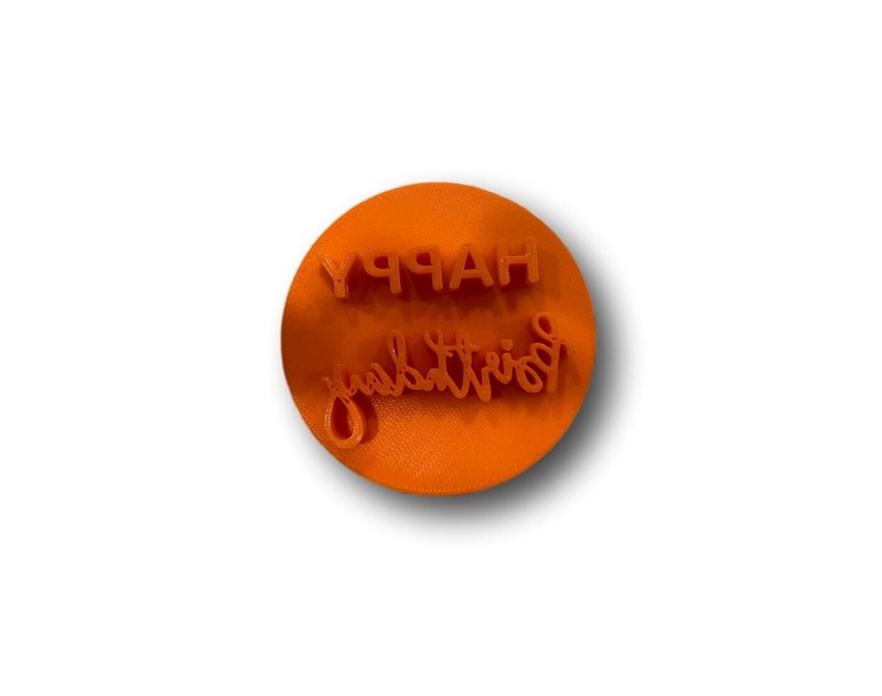 Happy Birthday Embosser/Stamp Cake Cookie Embosser, Icing Stamp