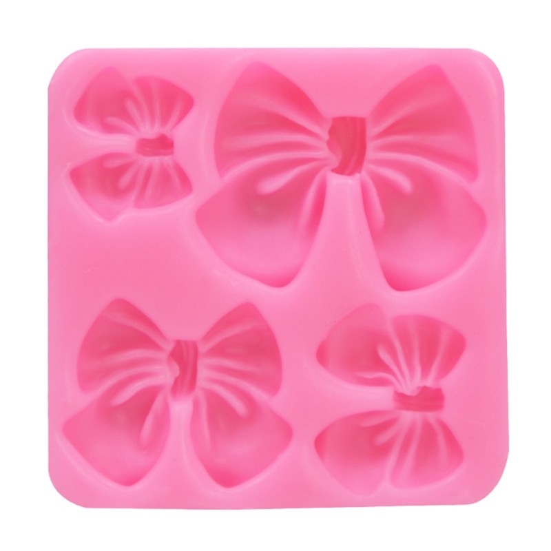 4 Cavity DIY Bowknot Baking Mold Birthday Cookies Tools Cake Decorating Tools