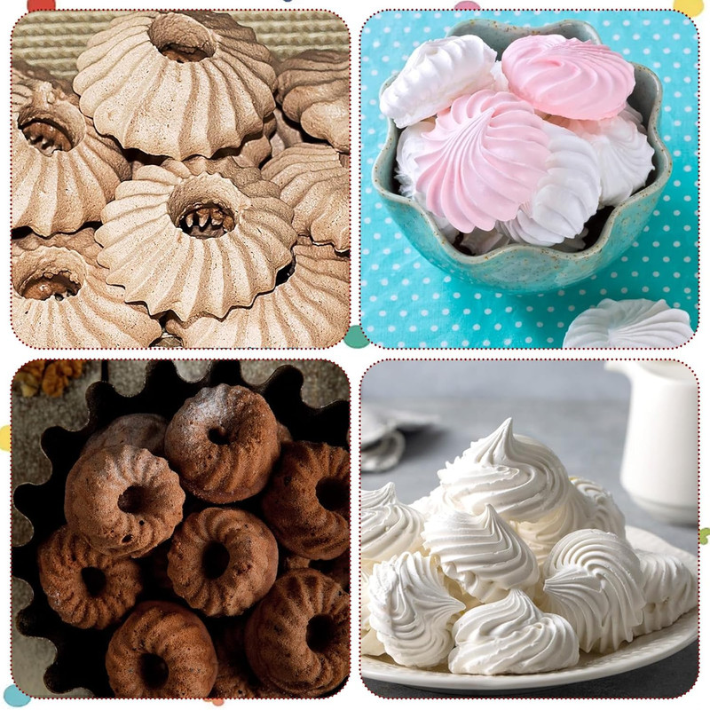 4 PCS Large Piping Tips Set Stainless Steel Big Icing Nozzles Kit with 10 PCS Pi gallery