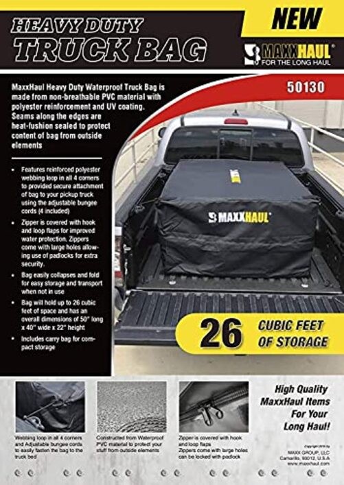 Truck Bed Cargo Bag - 26 Cu. Ft. Heavy Duty Waterproof Carrier for Pickup gallery