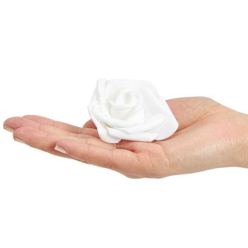 Juvale White Flowers Artificial Roses - 100-pack, gallery