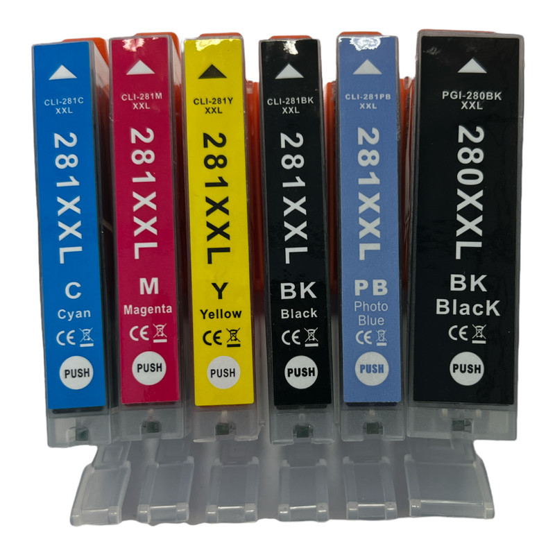 Edible Ink Cartridges Canon PGI-280 CLI-281 TS9100 TS9120 TS8300 TS8320 TS8200