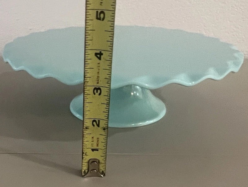 Susie Cakes Stand 10" Light Aqua Blue Plastic 2 Piece Set NEW Pedestal Riser gallery