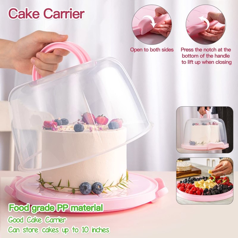 Aluminum Alloy Revolving Cake Stand & Carrier - 268PCS Kit with 54 Piping Tip... gallery