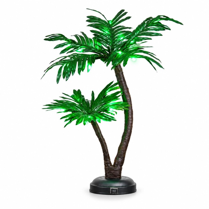Spirit Star Christmas Center 24 Lighted Palm Tree Decor Tropical Tabletop Led