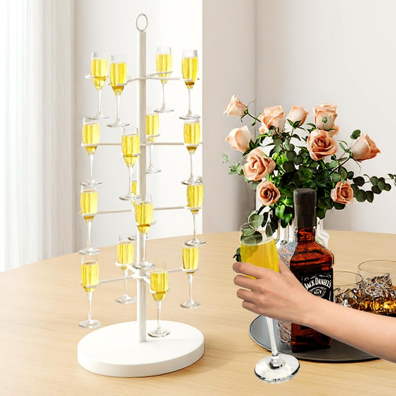 Champagne Tree Stand,Champagne Tower,4 Tier Metal Cocktail Tree Stand,Cocktail T gallery