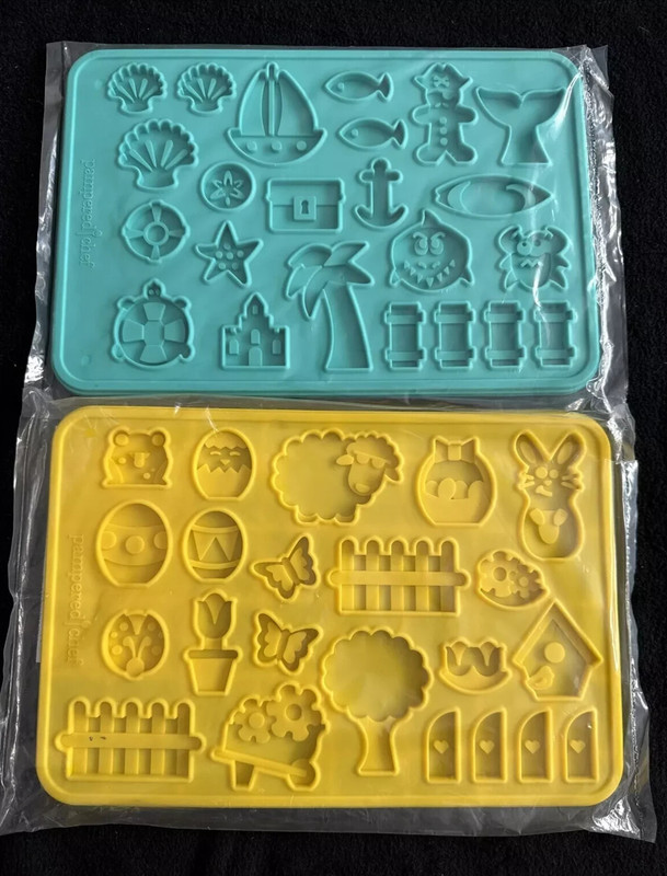 Pampered Chef Spring & Summer Silicone Candy Cookie Molds 100182 & 100183 New