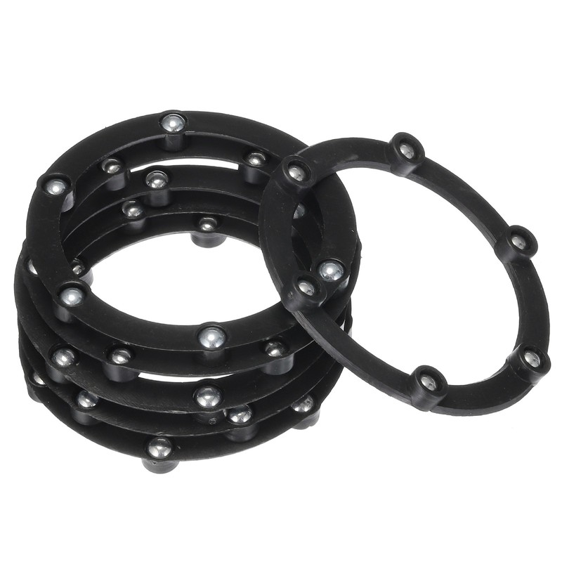 3″ Rotating Swivel Stand with Steel Ball Lazy Susan 0.06×2.17″ Black 6Pcs