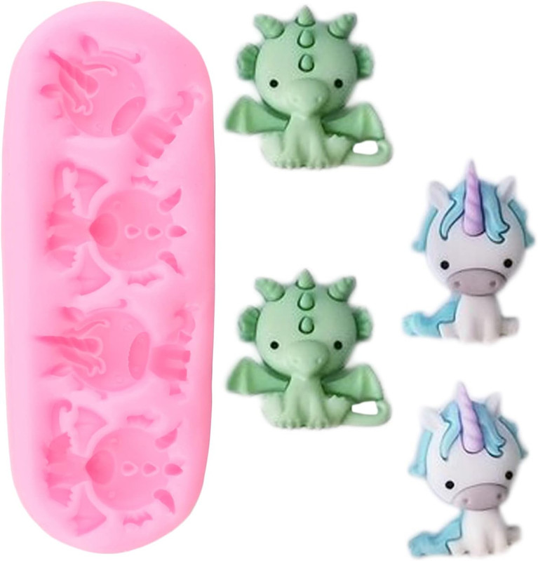 Unicorn Silicone Molds Unicorn Horn Ears Rainbow Fondant Molds for Cake Decorati gallery