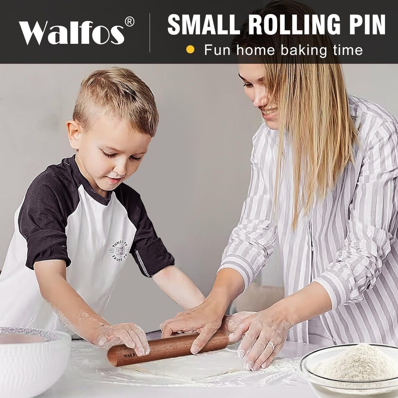 French Rolling Pin Set Natural Wooden Rolling Pins 8inch 15.7inch Baking Dough gallery