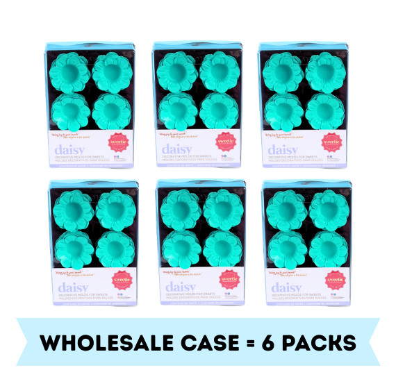 Wholesale Daisy Flower Candy Cups 6 Pack Case: Teal - 50% OFF Retail gallery