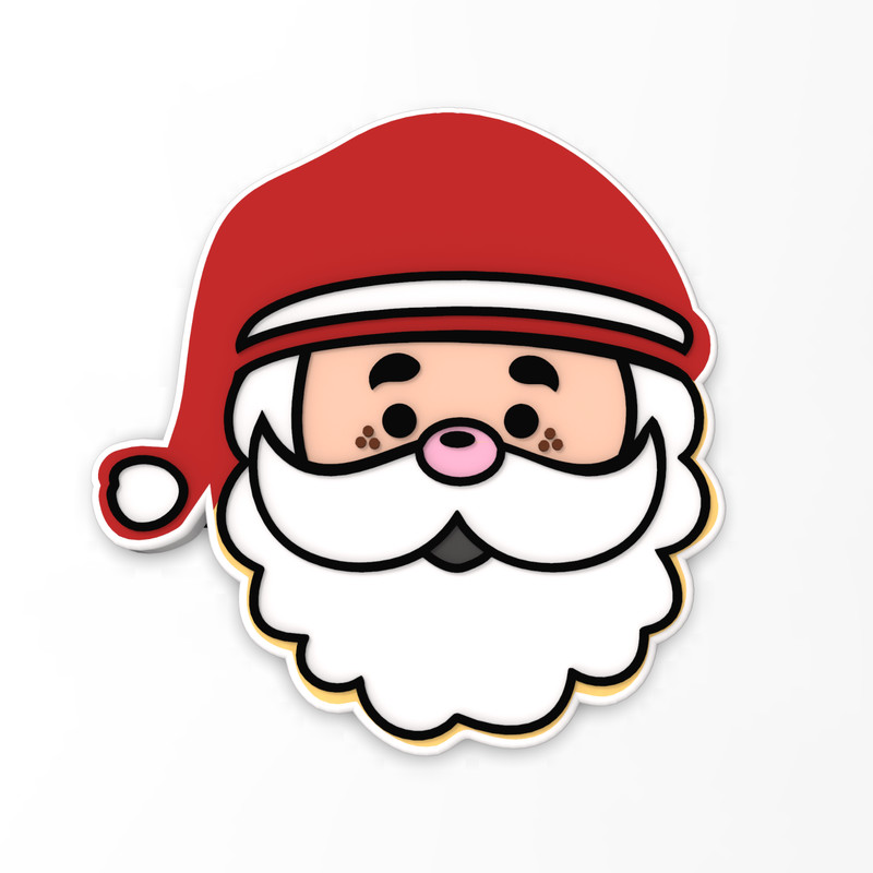 Santa Claus Face Cookie Cutter & Stamp | Xmas St Nick Christmas Winter Eve #3 gallery