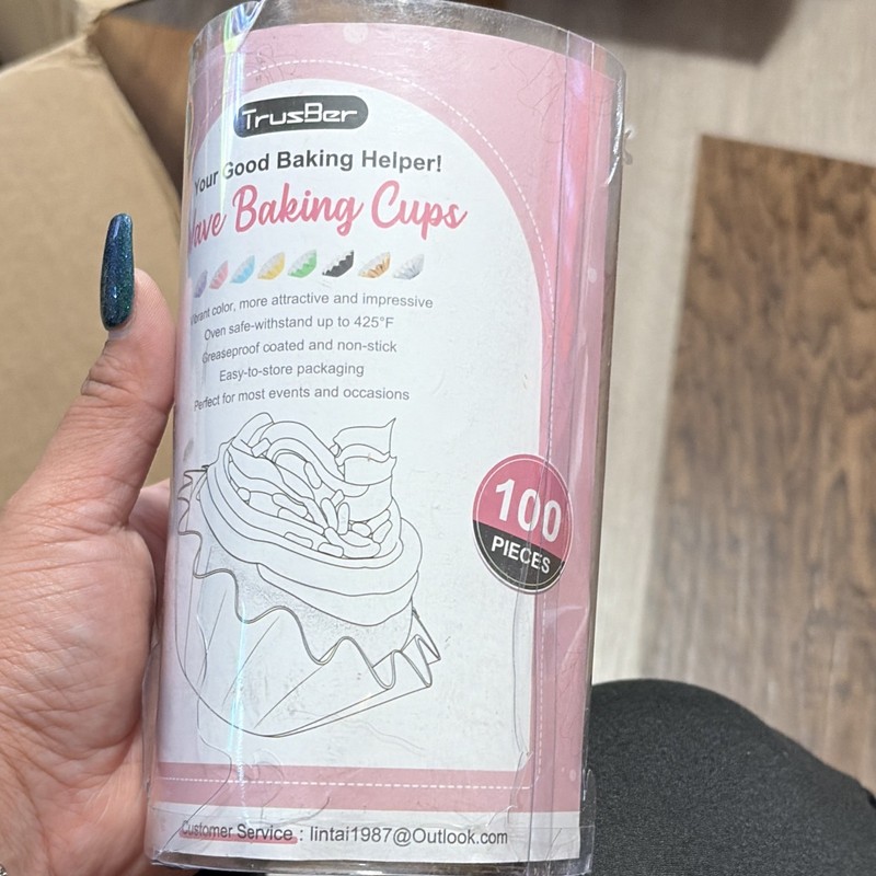 TrusBer Wave Paper Cupcake Liners Greaseproof 100 Pack Multicolor gallery