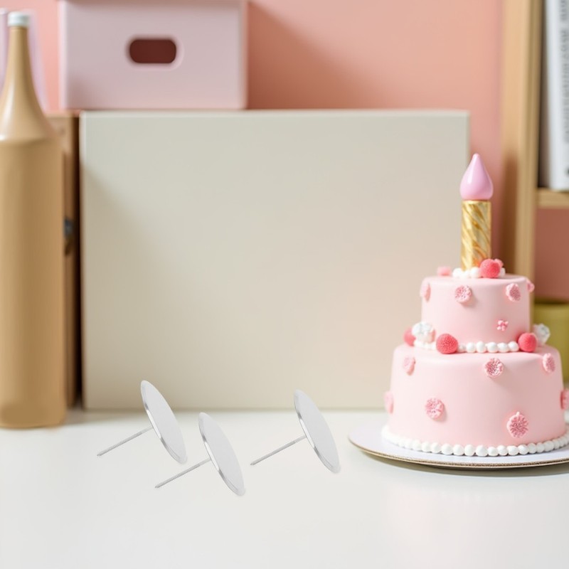 6 Pcs Metal Cake Flower Nails Pastry Nail for Cake Flower and Icing Tool gallery