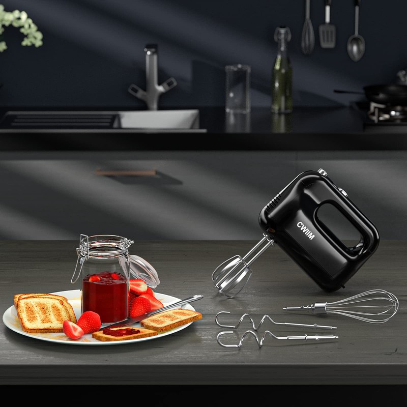 5Speed Electric Hand Mixer 5 Stainless Steel Accessories Whisk Beater gallery