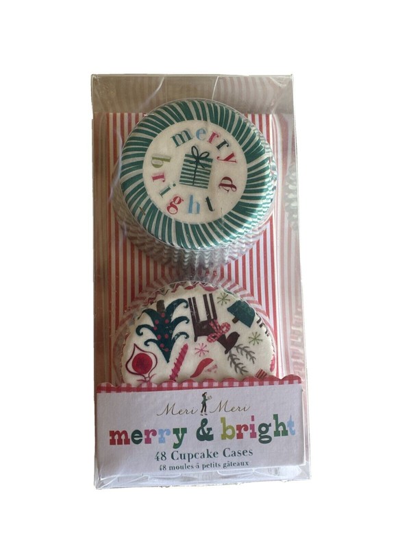 Meri Meri Merry & Bright Christmas Cupcake 48 Case Liners