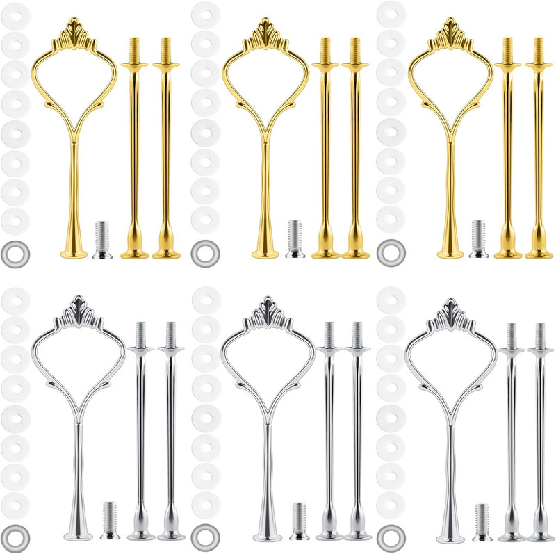 6 Set Tiered Tray Hardware for Cake Stand Mold Crown 3 Tier Cake Stand Fittings gallery